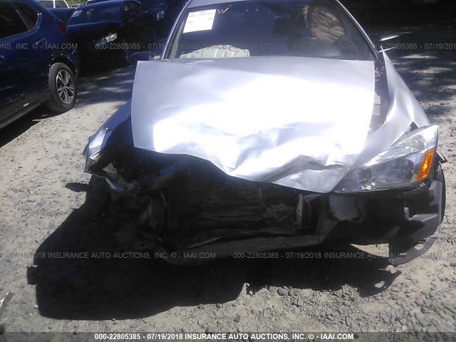 1HGCM56137A039430 - 2007 HONDA ACCORD VALUE SILVER photo 6