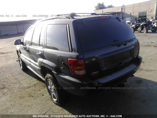 1J8GW68J14C204364 - 2004 JEEP GRAND CHEROKEE OVERLAND GRAY photo 3