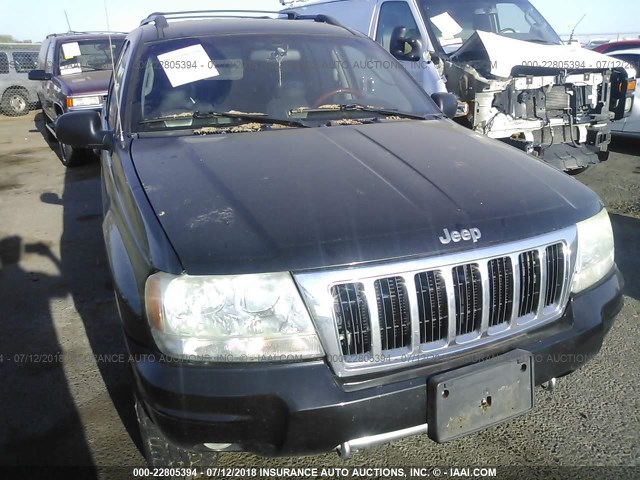 1J8GW68J14C204364 - 2004 JEEP GRAND CHEROKEE OVERLAND GRAY photo 6