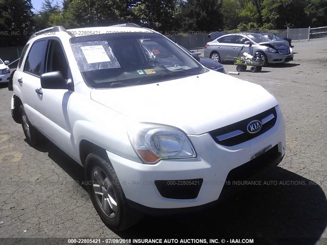 KNDKGCA32A7733433 - 2010 KIA SPORTAGE LX WHITE photo 1