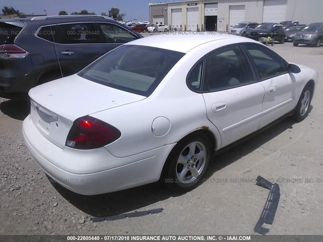 1FAFP55U73G262453 - 2003 FORD TAURUS SES WHITE photo 4