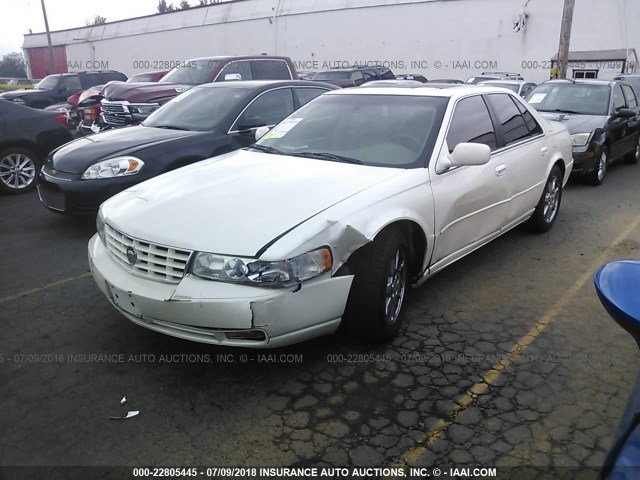 1G6KY54921U129801 - 2001 CADILLAC SEVILLE STS WHITE photo 2