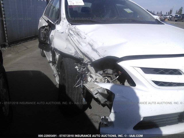 2T1BU4EEXCC889358 - 2012 TOYOTA COROLLA S/LE WHITE photo 6