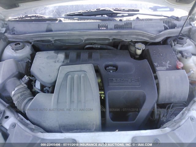 1G2AL18F687299950 - 2008 PONTIAC G5 SILVER photo 10