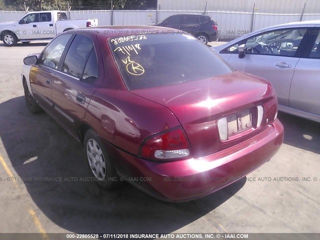 3N1CB51A32L556047 - 2002 NISSAN SENTRA GXE RED photo 3