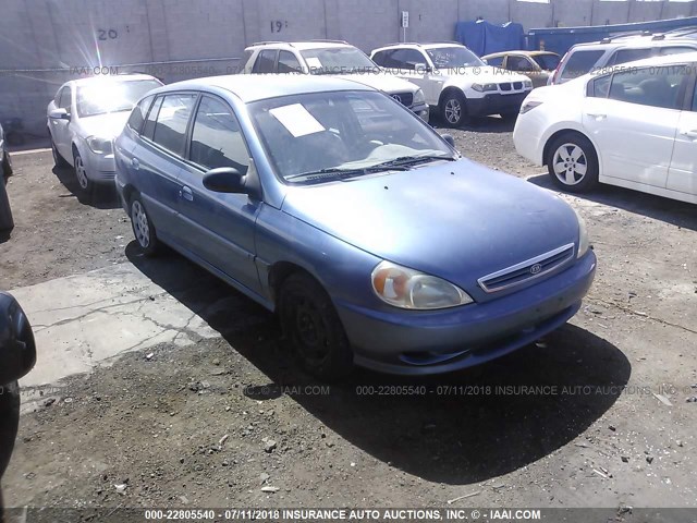 KNADC163926061019 - 2002 KIA RIO CINCO BLUE photo 1