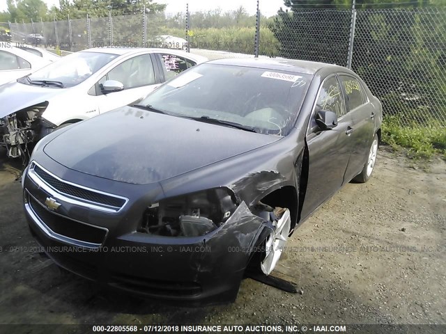 1G1ZA5EU6CF353169 - 2012 CHEVROLET MALIBU LS 灰色 照片 2