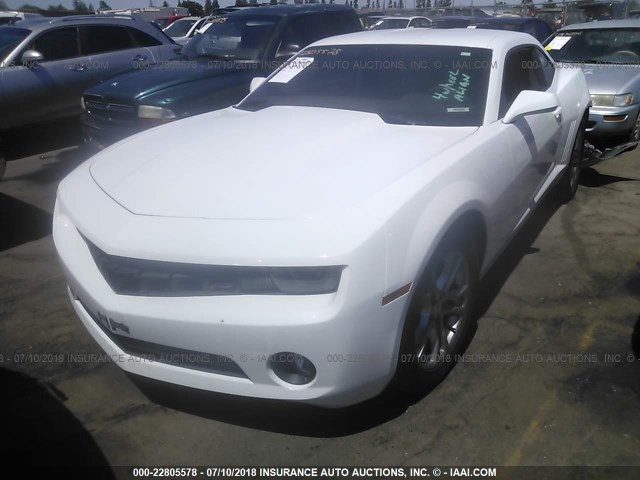 2G1FB1EV4A9170389 - 2010 CHEVROLET CAMARO LT WHITE photo 2