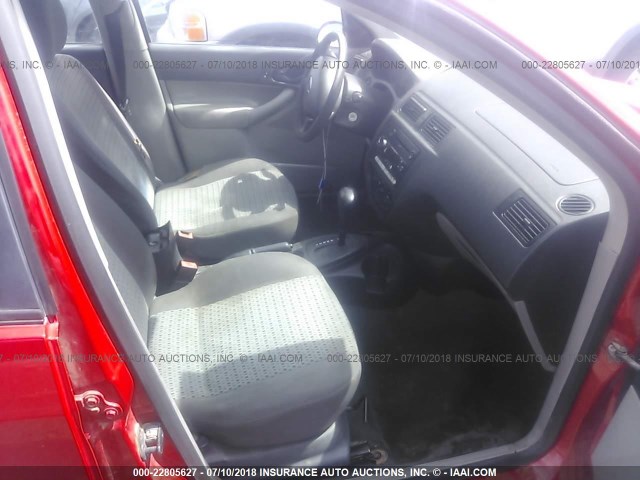 1FAFP34N97W128263 - 2007 FORD FOCUS ZX4/S/SE/SES RED photo 5