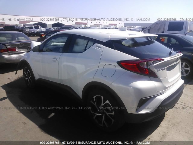 NMTKHMBX3JR040928 - 2018 TOYOTA C-HR XLE/XLE PREMIUM WHITE photo 3