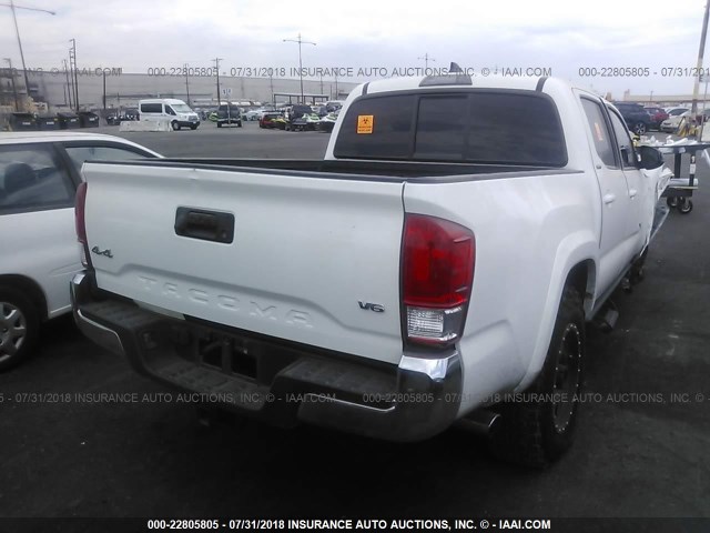 3TMCZ5AN8HM047036 - 2017 TOYOTA TACOMA DBL CAB/SR/TRDSPT/OR/PRO WHITE photo 4