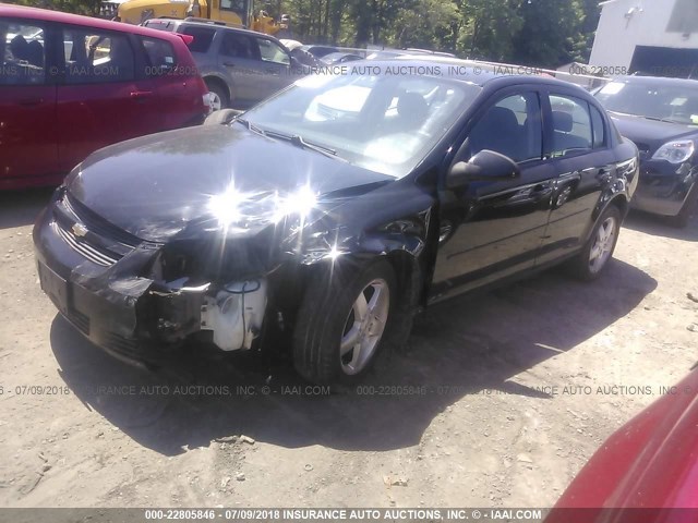 1G1AF5F57A7192781 - 2010 CHEVROLET COBALT 2LT BLACK photo 2