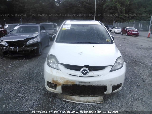 JM1CR293170140354 - 2007 MAZDA 5 WHITE photo 6