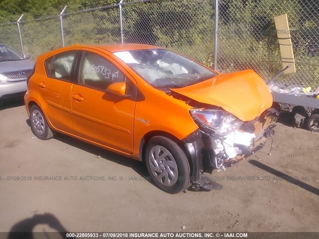 JTDKDTB38G1124561 - 2016 TOYOTA PRIUS C ORANGE photo 1