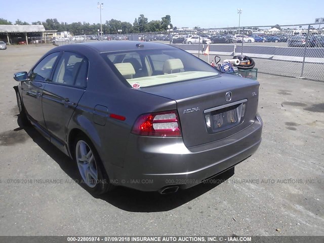 19UUA66268A025132 - 2008 ACURA TL GRAY photo 3