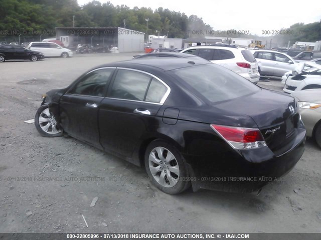 1HGCP3F87AA026289 - 2010 HONDA ACCORD EXL BLACK photo 3