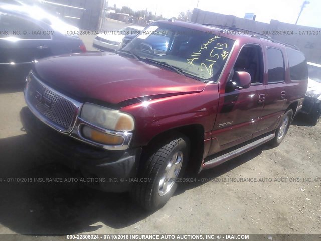 1GKFK66U53J303764 - 2003 GMC YUKON XL DENALI RED photo 2