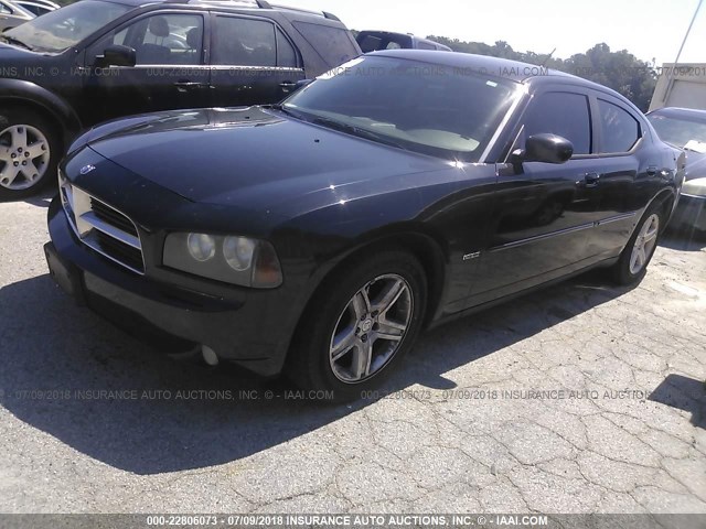 2B3KA53H98H205653 - 2008 DODGE CHARGER R/T BLACK photo 2