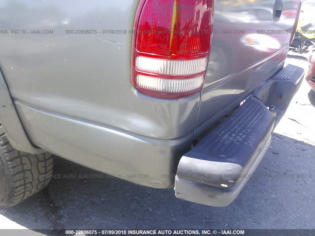 1B7GG22X4WS626325 - 1998 DODGE DAKOTA GRAY photo 6