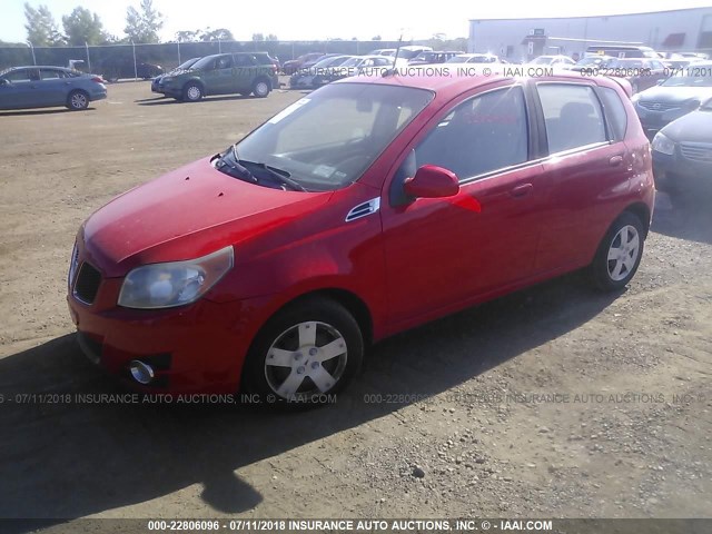 KL2TD66E69B638524 - 2009 PONTIAC G3 RED photo 2