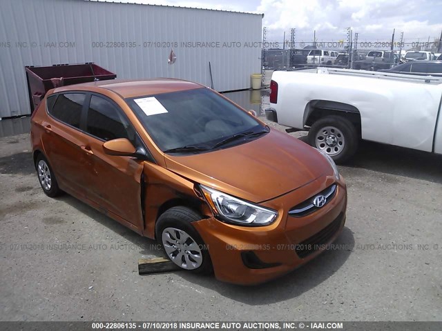 KMHCT5AEXHU321801 - 2017 HYUNDAI ACCENT SE ORANGE photo 1