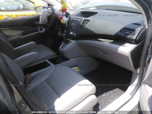 2HKRM4H78EH715994 - 2014 HONDA CR-V EXL GRAY photo 5