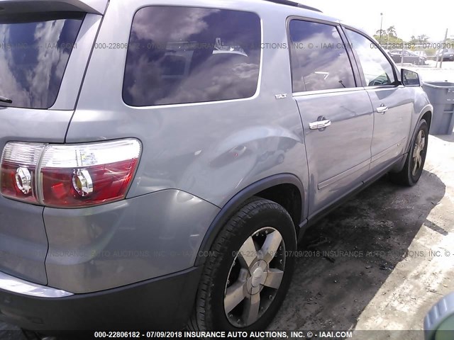 1GKER23778J203672 - 2008 GMC ACADIA SLT-1 BLUE photo 4