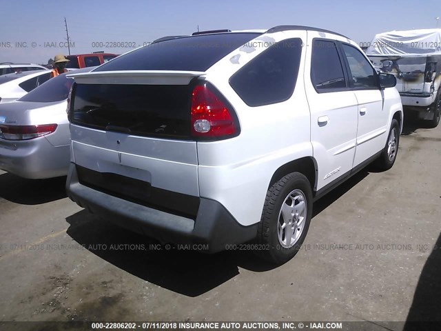 3G7DB03E14S578124 - 2004 PONTIAC AZTEK WHITE photo 4