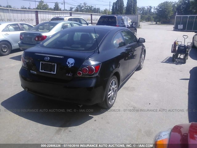 JTKDE3B76A0317502 - 2010 TOYOTA SCION TC BLACK photo 4