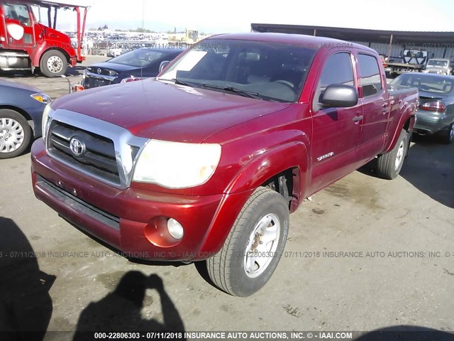 5TEKU72N95Z004991 - 2005 TOYOTA TACOMA DBL CAB PRERUNNER LNG BED RED photo 2