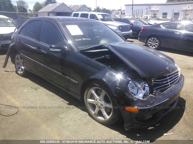 WDBRF52H87F936394 - 2007 MERCEDES-BENZ C 230 BLACK photo 1