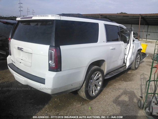 1GKS1HKC6FR517498 - 2015 GMC YUKON XL C1500 SLT WHITE photo 4