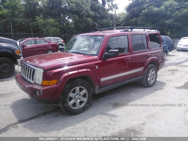 1J8HG58296C168298 - 2006 JEEP COMMANDER LIMITED RED photo 2
