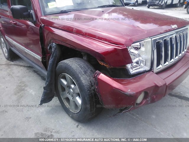 1J8HG58296C168298 - 2006 JEEP COMMANDER LIMITED RED photo 6