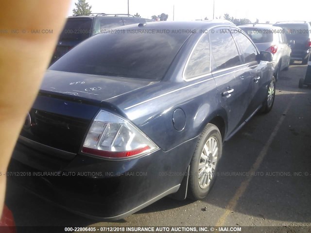 1MEHM40W08G626104 - 2008 MERCURY SABLE LUXURY BLUE photo 4