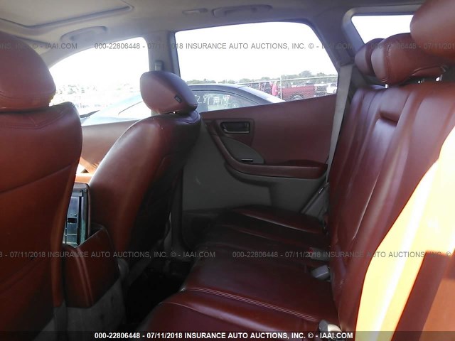 JN8AZ08W64W309675 - 2004 NISSAN MURANO SL/SE ORANGE photo 8