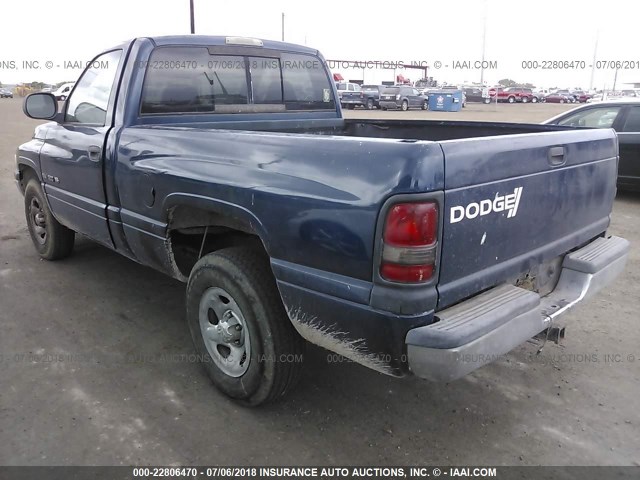 1B7HC16X0YS626961 - 2000 DODGE RAM 1500 BLUE photo 3