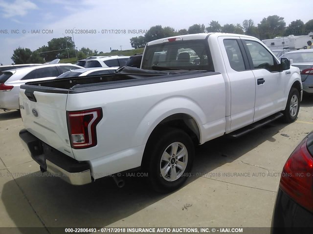 1FTEX1C82GKD30746 - 2016 FORD F150 SUPER CAB WHITE photo 4