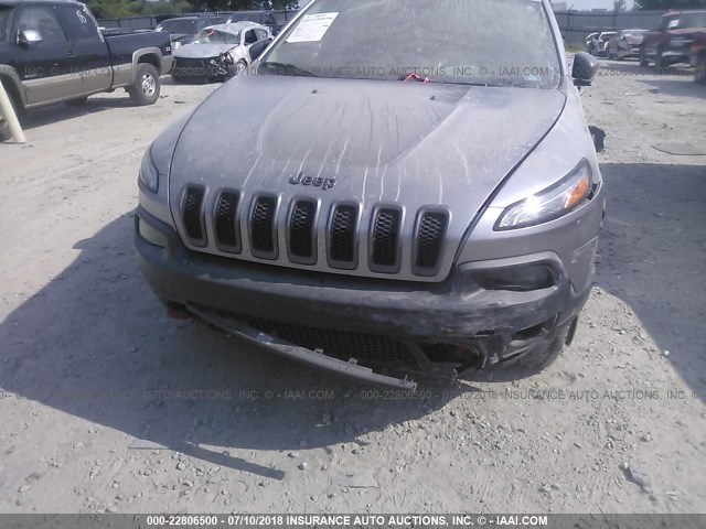 1C4PJMBS7EW131822 - 2014 JEEP CHEROKEE TRAILHAWK 灰色 照片 6