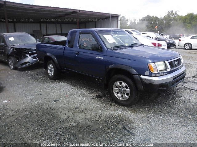 1N6ED26T8YC430390 - 2000 NISSAN FRONTIER KING CAB XE/KING CAB SE BLUE photo 1