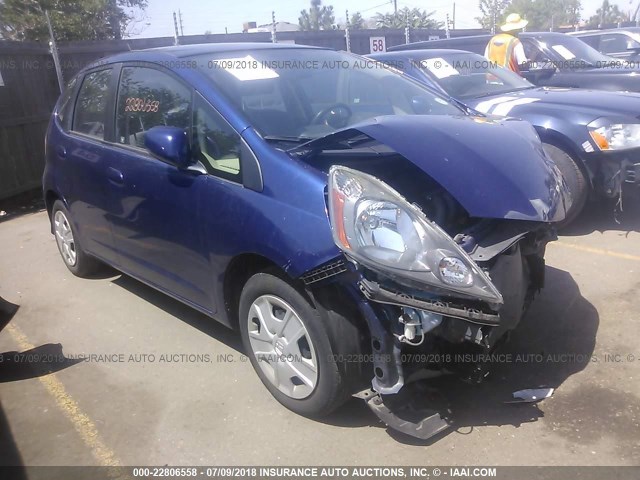 JHMGE8H37DC037076 - 2013 HONDA FIT BLUE photo 1