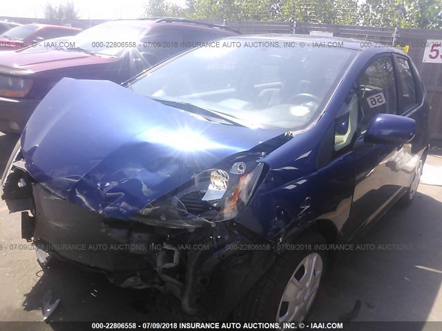 JHMGE8H37DC037076 - 2013 HONDA FIT BLUE photo 2