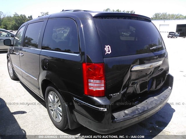 2A8HR64X68R834528 - 2008 CHRYSLER TOWN & COUNTRY LIMITED BLACK photo 3