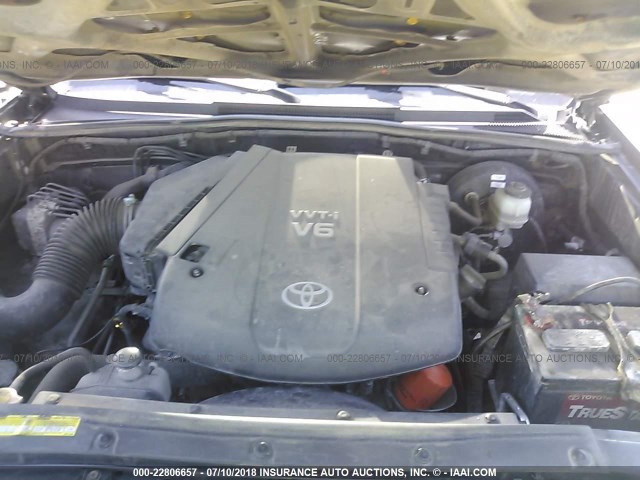3TMJU4GN3AM098084 - 2010 TOYOTA TACOMA DOUBLE CAB PRERUNNER BLACK photo 10