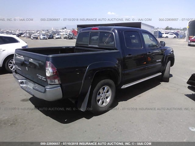 3TMJU4GN3AM098084 - 2010 TOYOTA TACOMA DOUBLE CAB PRERUNNER BLACK photo 4