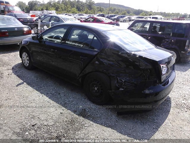 3VW1K7AJ4EM402460 - 2014 VOLKSWAGEN JETTA S შავი ფოტო 3