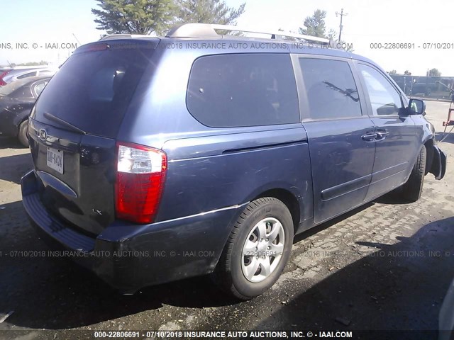 KNDMB233566049794 - 2006 KIA SEDONA EX/LX BLUE photo 4