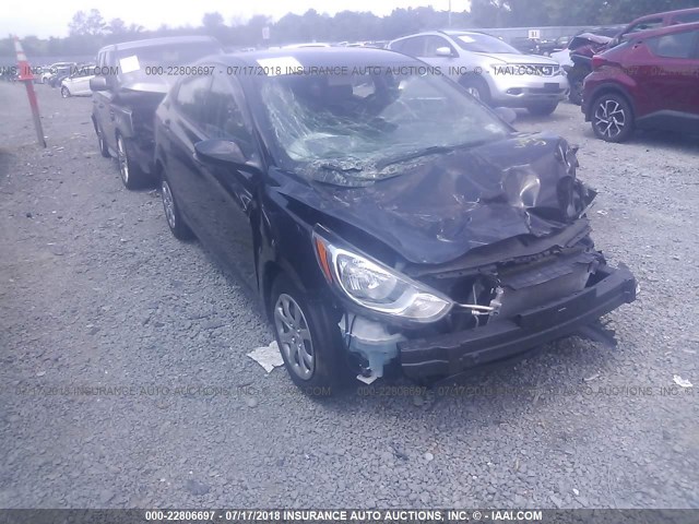 KMHCT4AE4EU775838 - 2014 HYUNDAI ACCENT GLS/GS BLACK photo 1