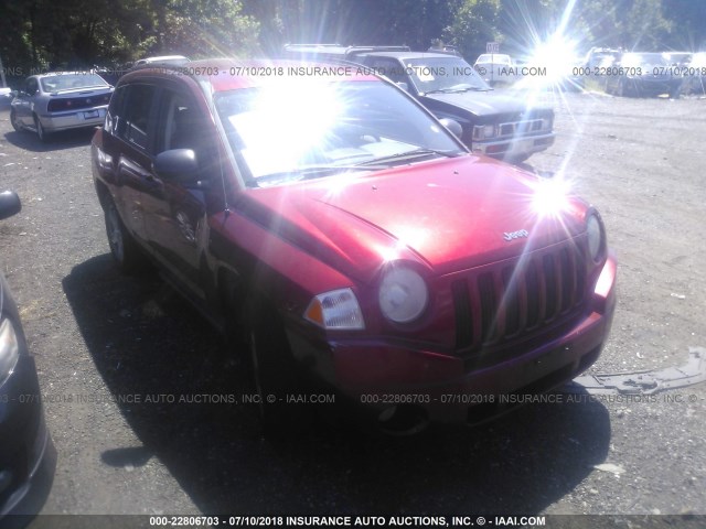 1J8FT47W77D273547 - 2007 JEEP COMPASS RED photo 1