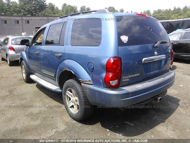 1D4HB58D34F213399 - 2004 DODGE DURANGO LIMITED BLUE photo 3